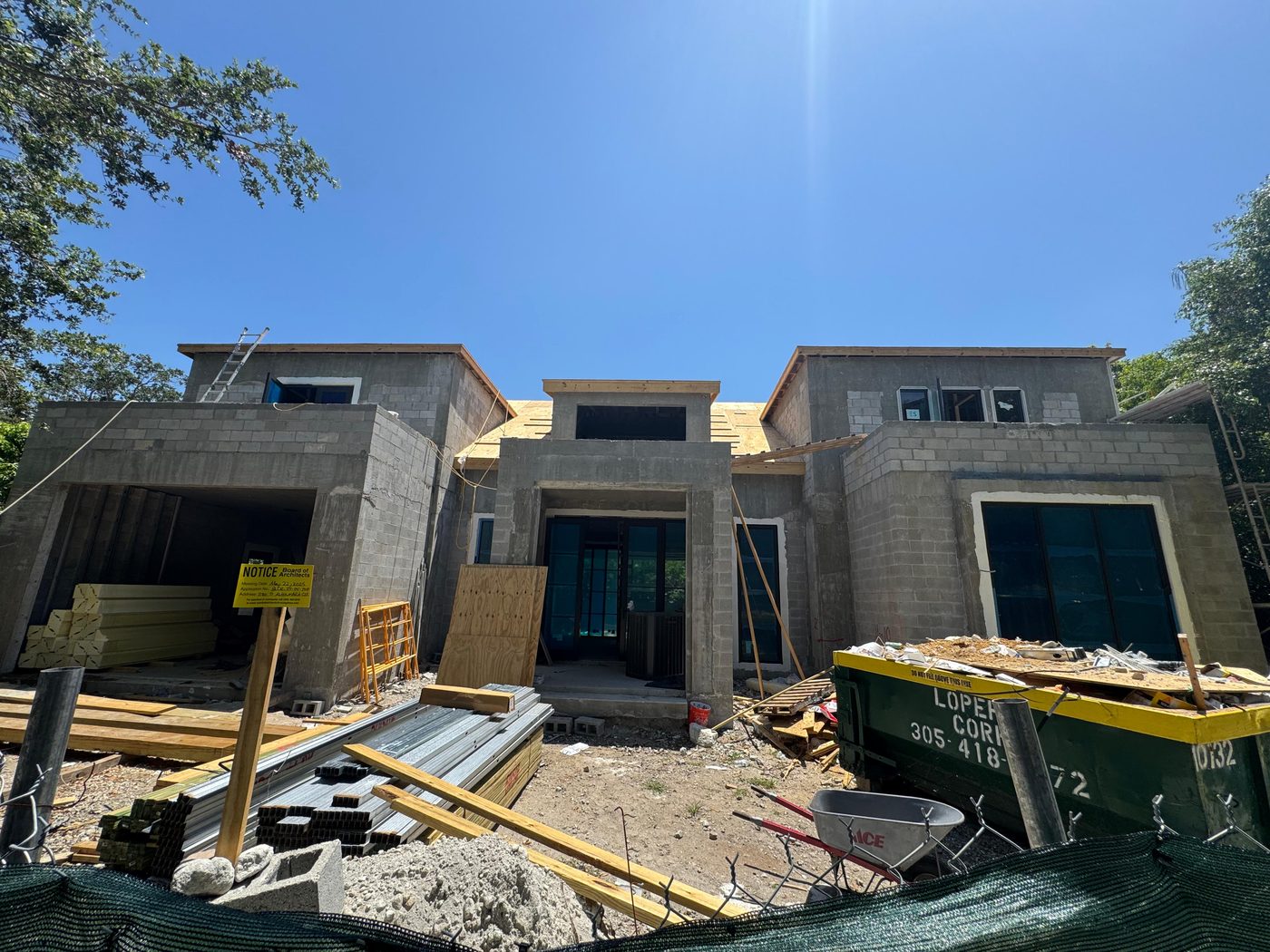 Moura Construction project — 2-story custom home under construction