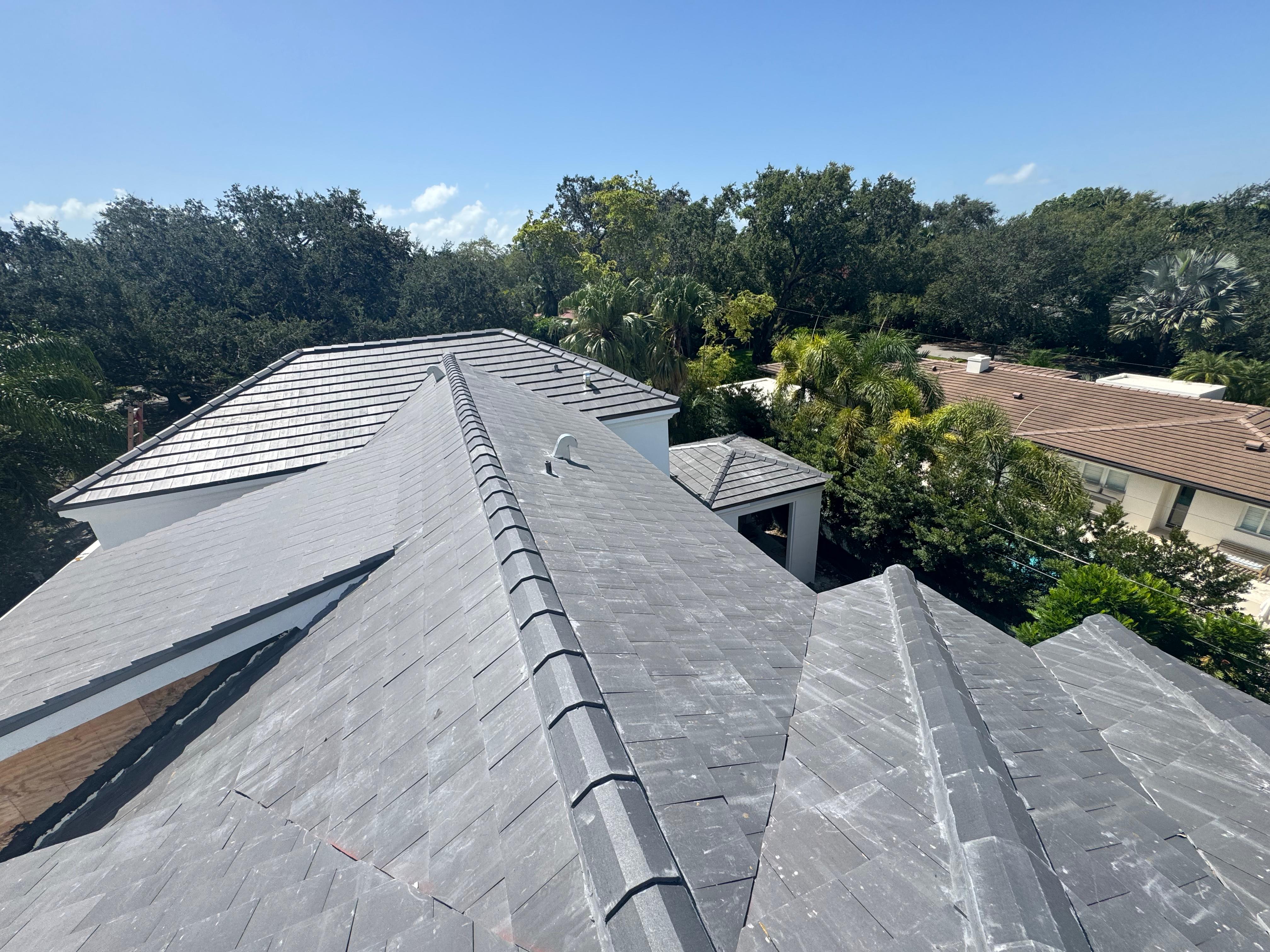 Tile roof installation by Moura Construction